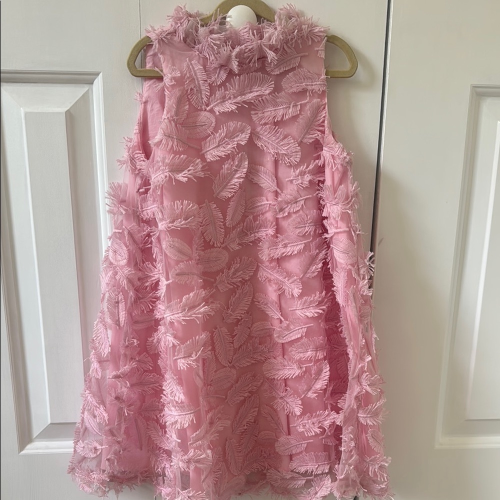 Janie and Jack Pink Ruffled Tiered A-Line Dress for Wedding Guest